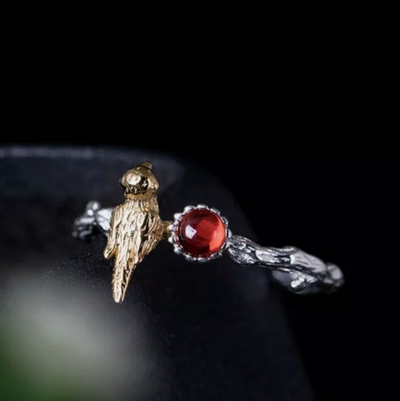 Bird on a Branch Ring - Picture 3 of 5